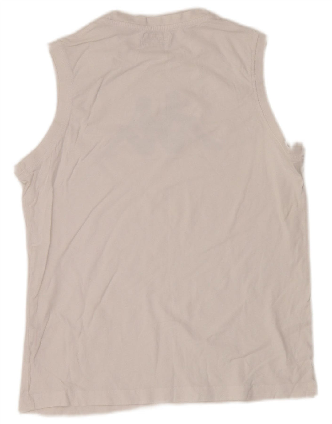 Kappa Hombre Gráfico Chaleco Top Medio Algodón Blanco
