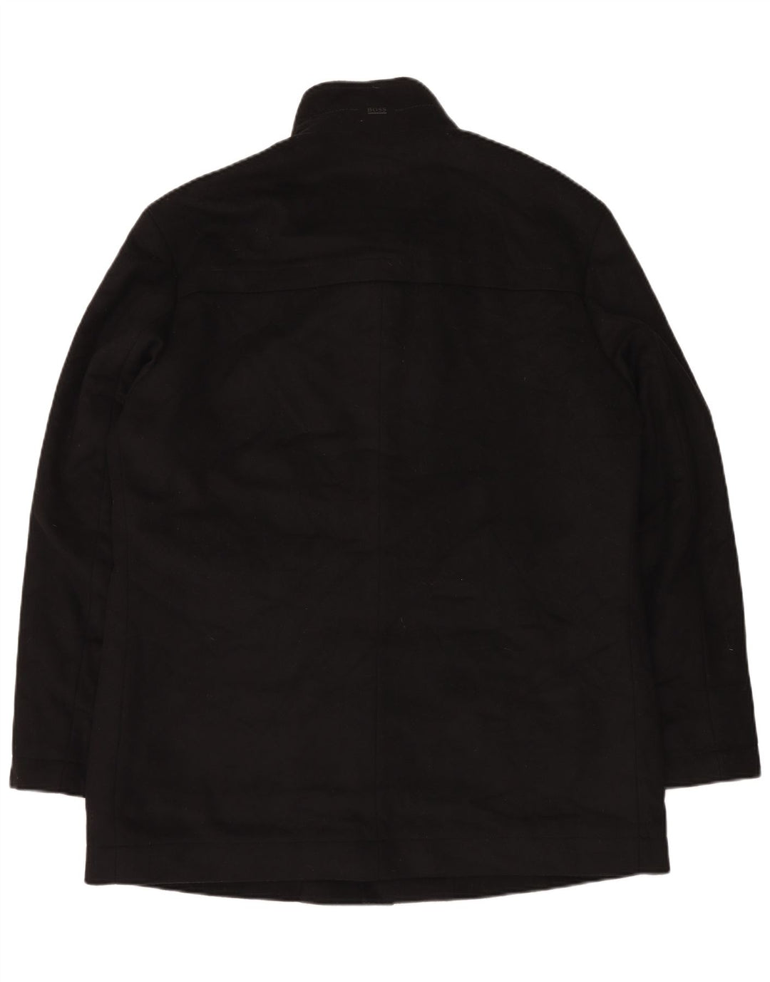 Hugo Boss Abrigo para hombre EU 56 3XL Lana negra