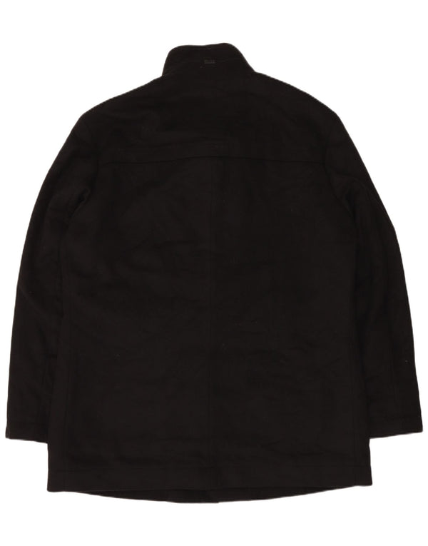 Hugo Boss Abrigo para hombre EU 56 3XL Lana negra