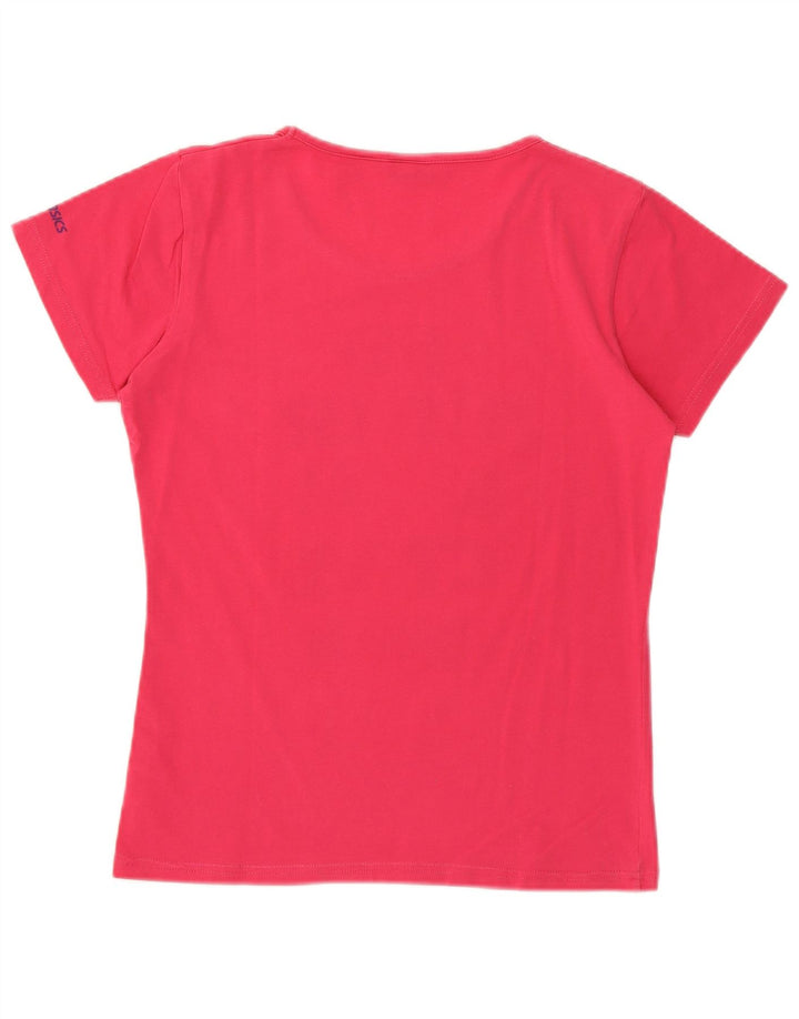 ASICS Camiseta gráfica para mujer Top UK 12 Algodón rosa medio