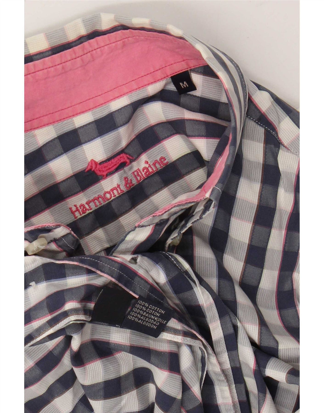 Camisa Harmont & Blaine Hombre Algodón Azul Medio A Cuadros