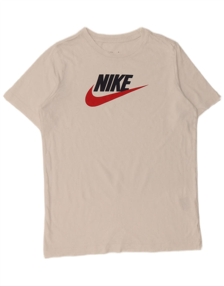 NIKE Camiseta gráfica para niños 13-14 años Blanco Algodón