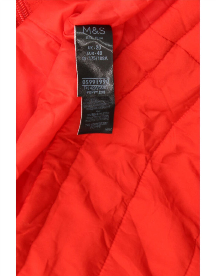 Marks & Spencer Chaleco acolchado para mujer UK 20 2XL Naranja Poliéster