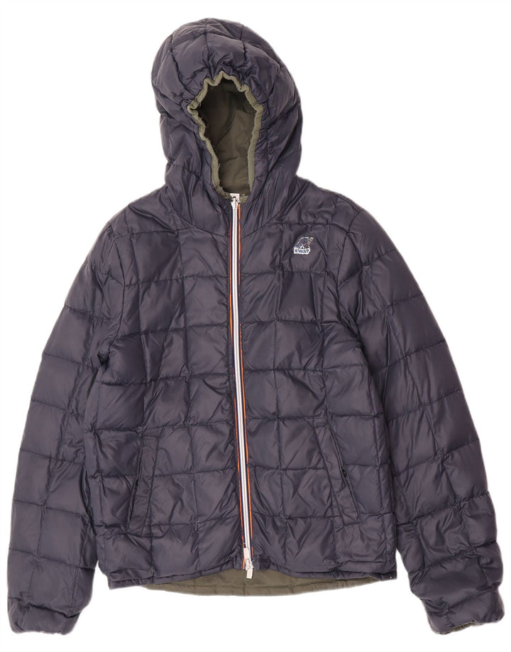 K-Way Chaqueta acolchada reversible con capucha para hombre UK 38 Poliamida verde medio