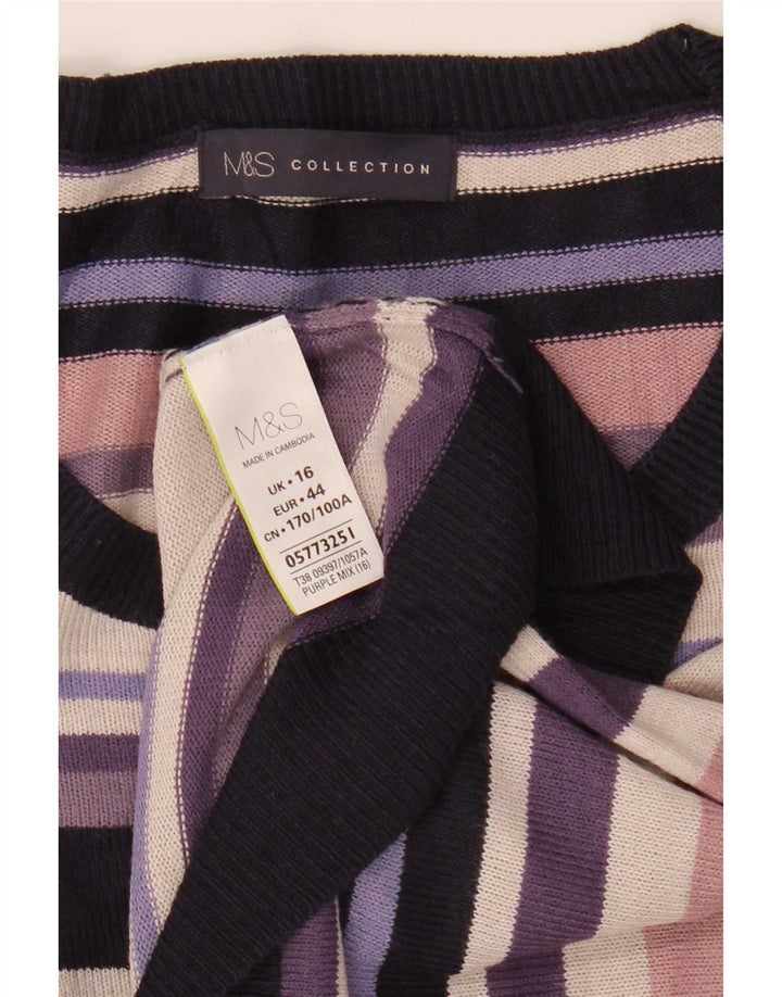 Marks & Spencer Jersey con cuello barco para mujer, talla 40, talla grande, multicolor