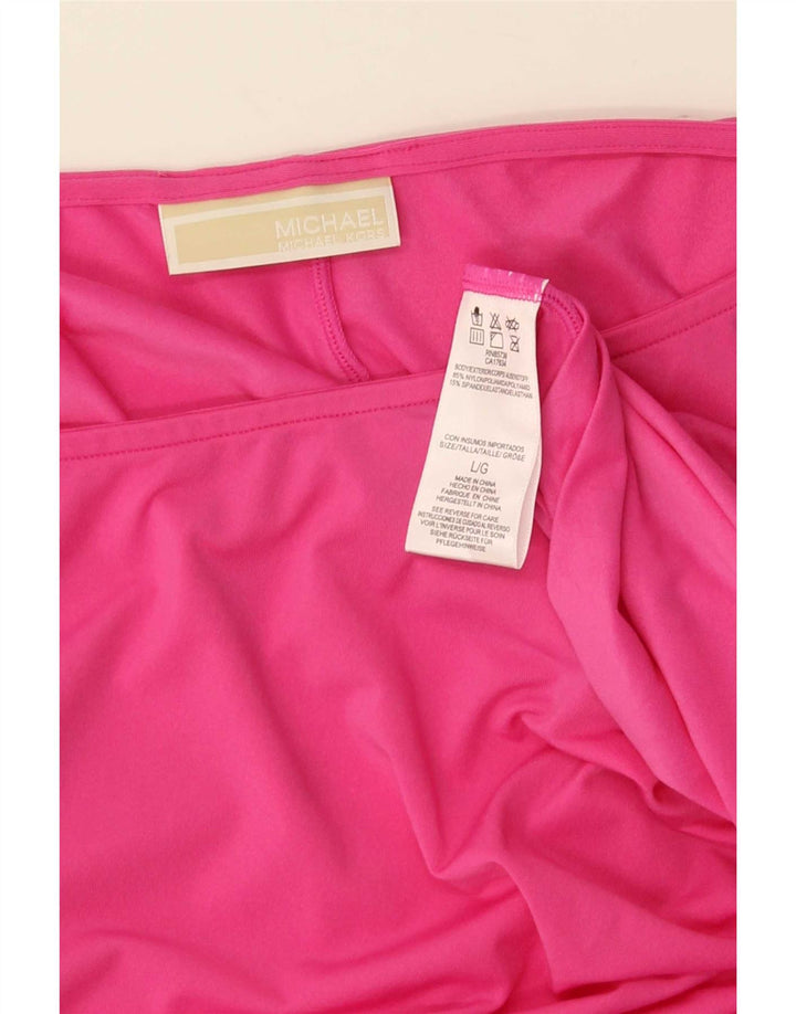 Michael Kors Top tipo túnica extragrande para mujer Reino Unido 46 Nylon rosa grande