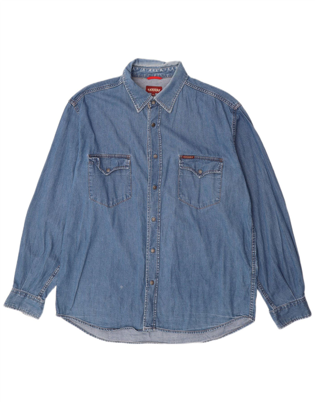 CARRERA Camisa Vaquera Hombre XL Algodón Azul
