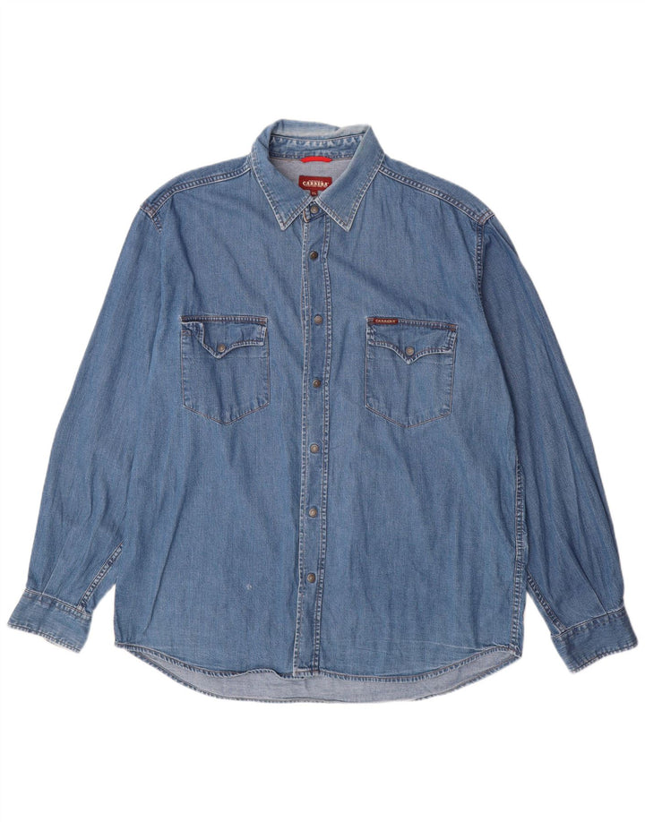 CARRERA Camisa Vaquera Hombre XL Algodón Azul