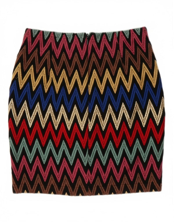 Enrico Coveri Falda lápiz para mujer W32 Large Chevron multicolor