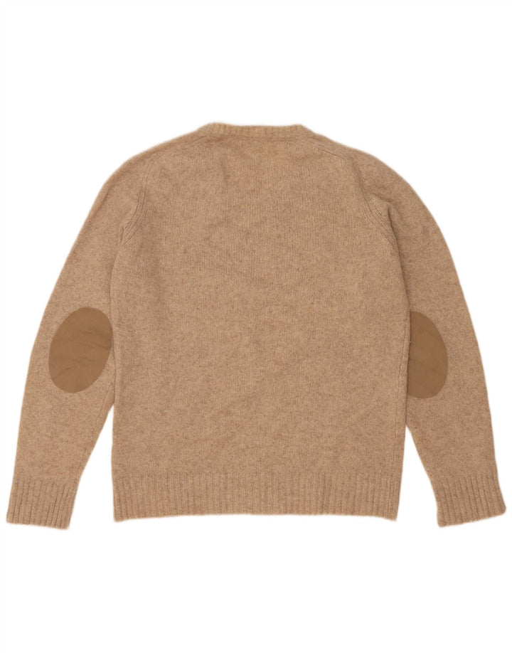 Zara Hombre Jersey Con Cuello En V Jersey Grande Lana Beige