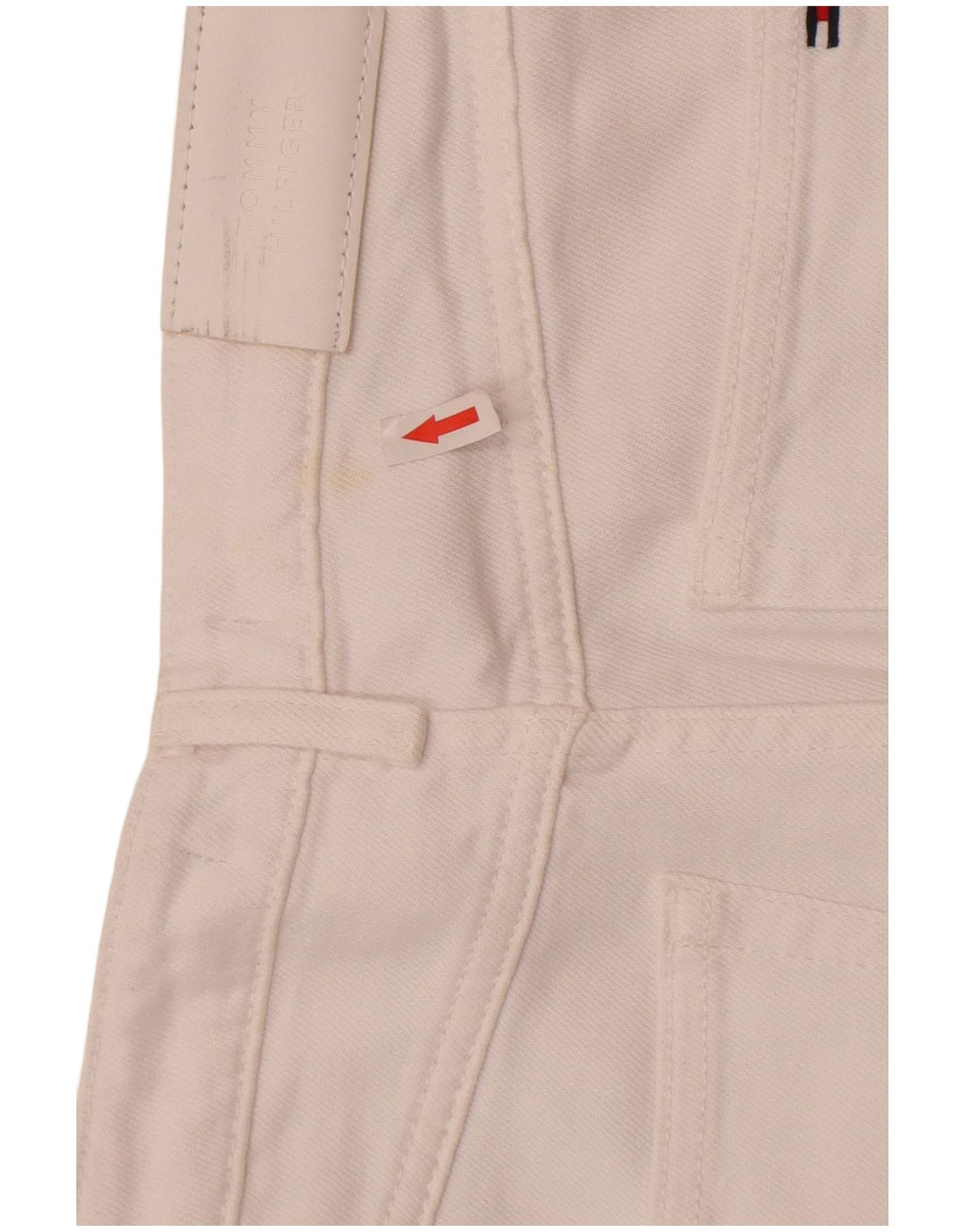 Vaqueros Rectos Tommy Hilfiger Mujer W27 L30 Algodón Blanco