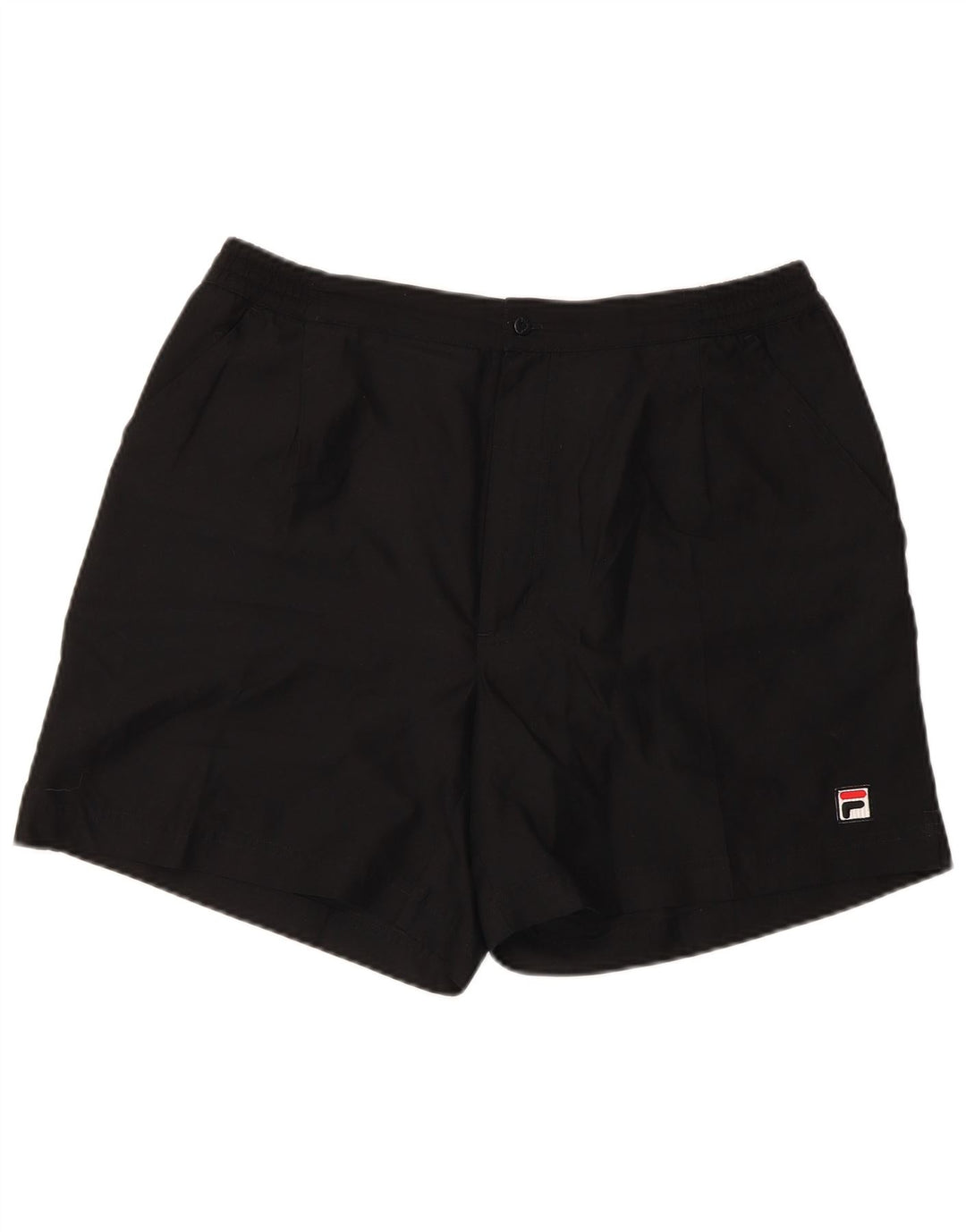 Fila pantalones cortos chinos para hombre grande W32 poliéster negro