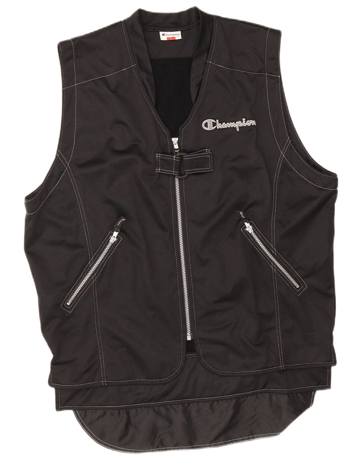 Champion Chaleco para hombre UK 40 Grande Poliéster negro