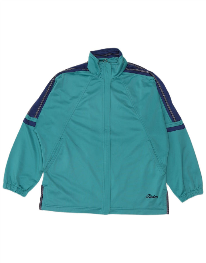 Diadora Chaqueta de chándal para mujer, talla 40, talla mediana, color turquesa