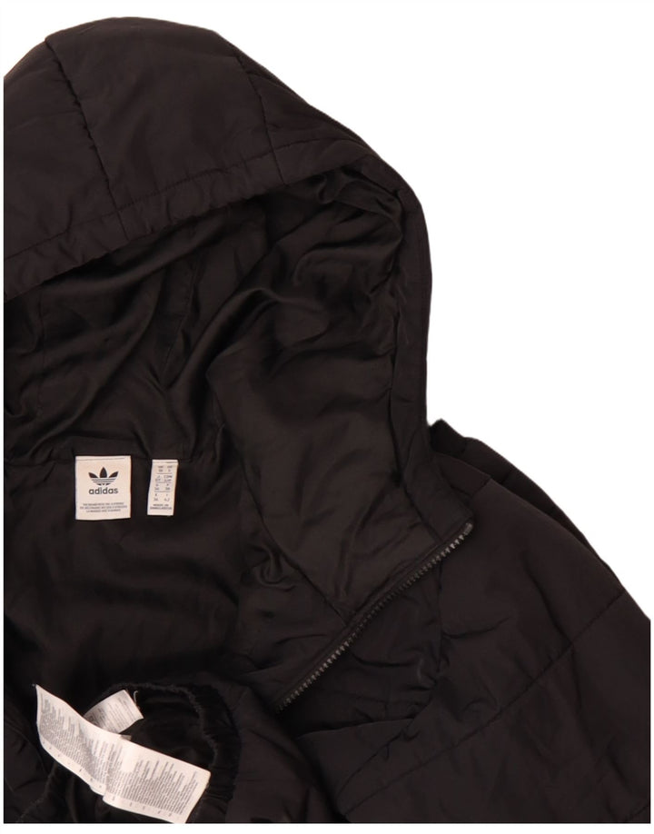 Adidas - Chaqueta acolchada con capucha para mujer, talla grande, color negro