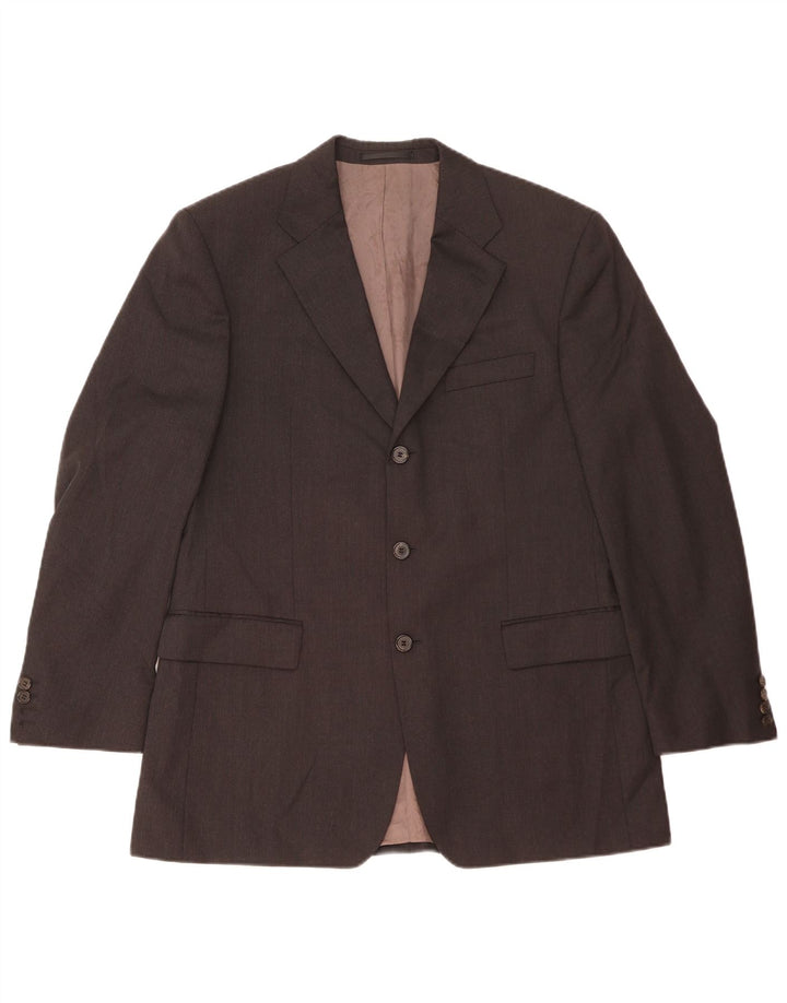 Hugo Boss Chaqueta tipo blazer de 3 botones para hombre IT 50 Large Lana negra