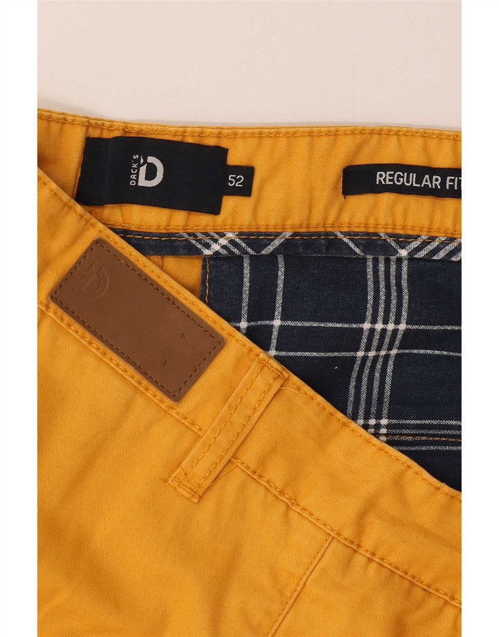 Dack's Pantalones cortos chinos de ajuste regular para hombre IT 52 XL W38 Algodón amarillo