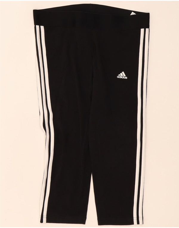 Adidas Leggings Capri para Mujer Reino Unido 16/18 Grande Negro Algodón