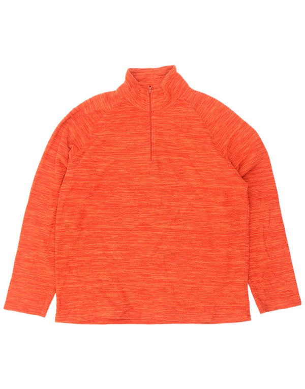 Jersey de forro polar con cremallera y cuello para hombre de Mountain Warehouse, tamaño grande, con moteados naranjas