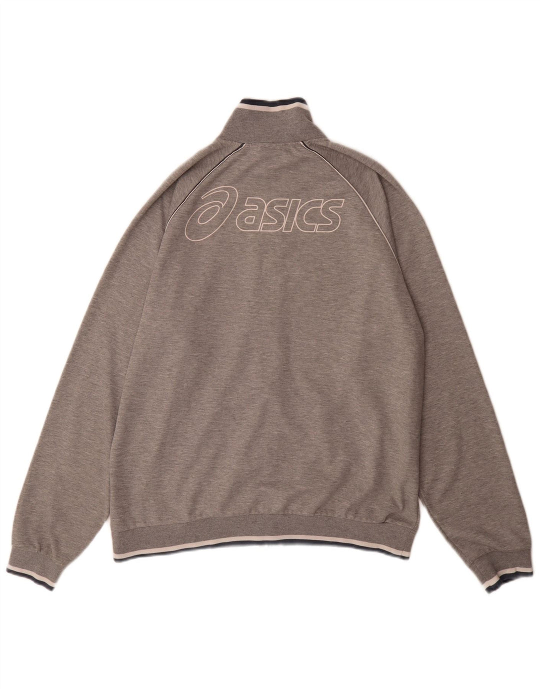 Asics Hombre Graphic Chándal Top Chaqueta XL Gris Poliéster Deportes