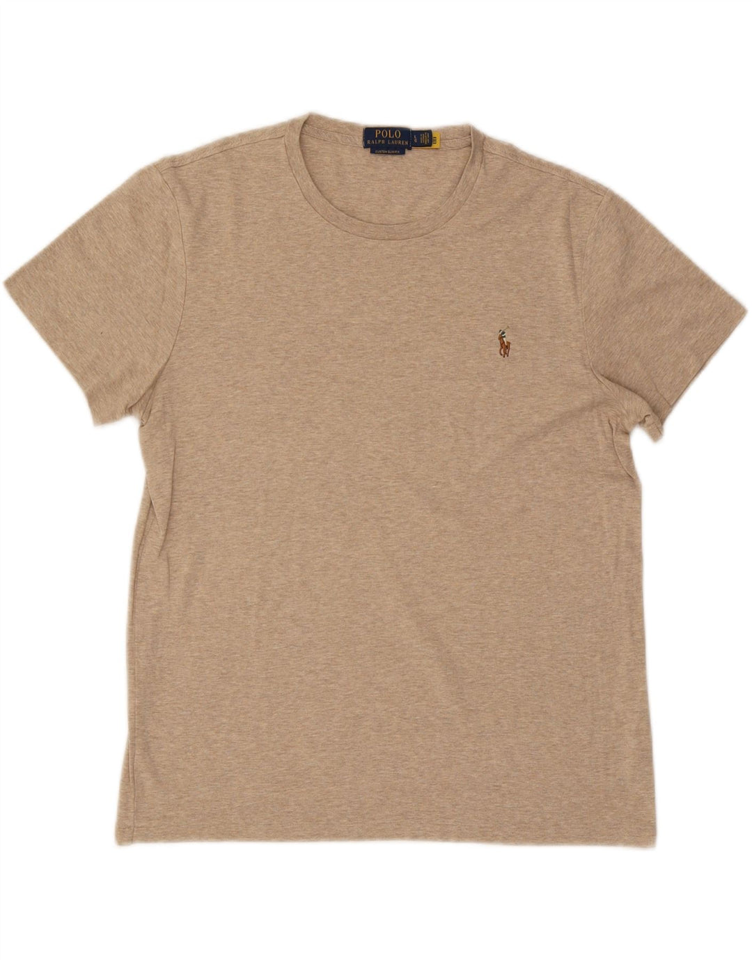 POLO RALPH LAUREN Camiseta ajustada personalizada para hombre Top grande beige