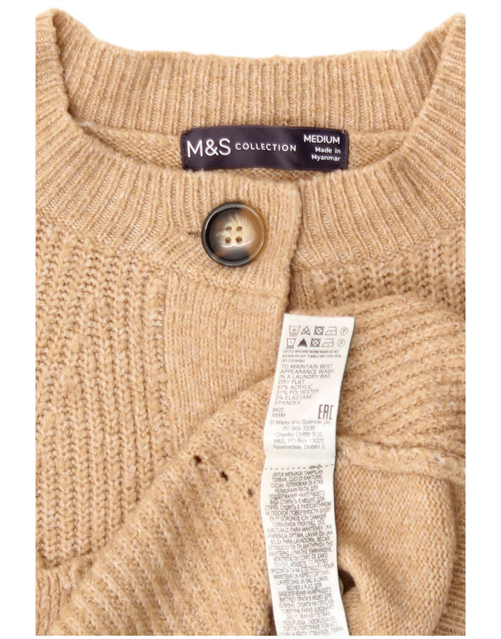 Marks & Spencer Suéter Cárdigan para Mujer Reino Unido 44 Acrílico Marrón Medio