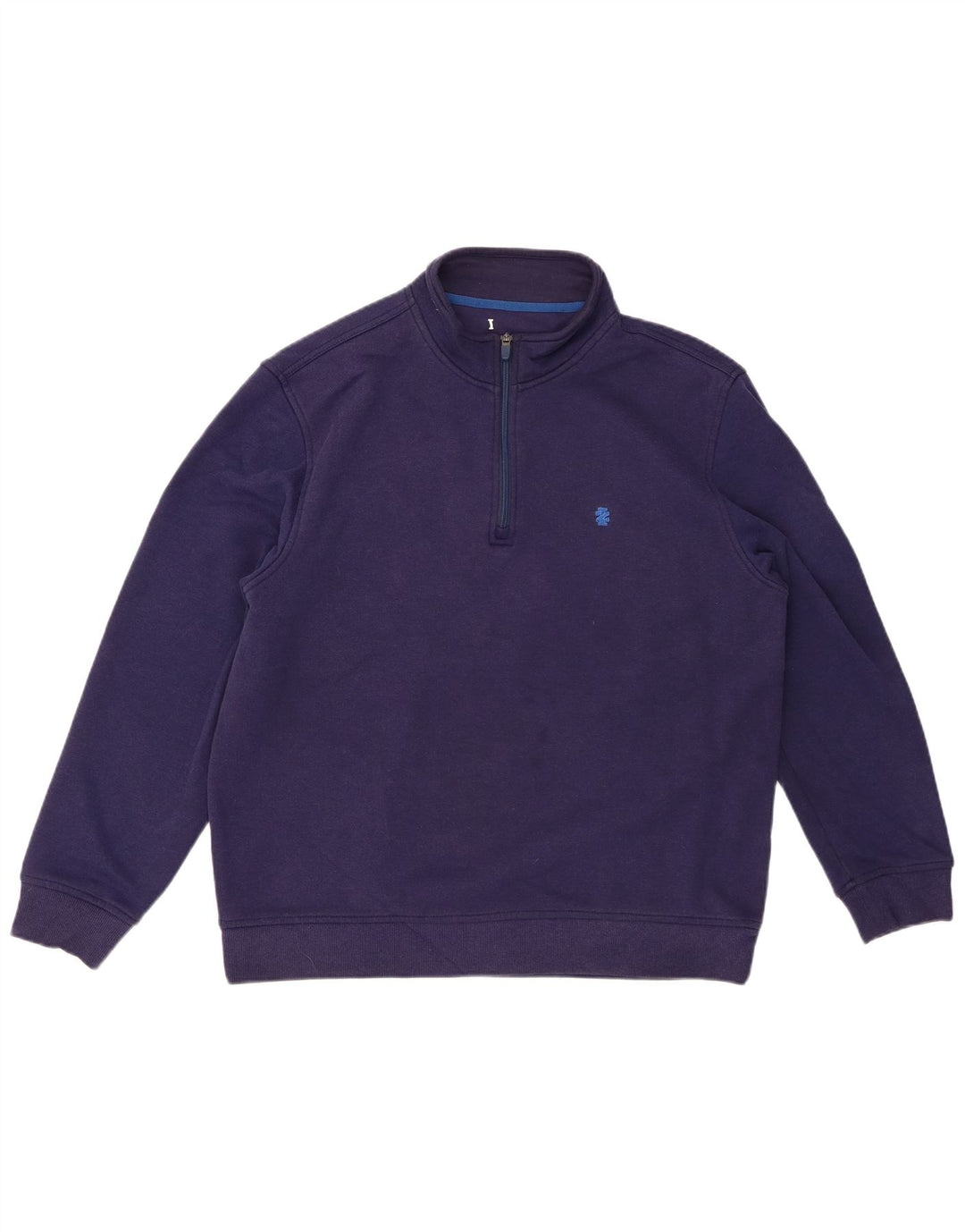 ADVANTAGE Sudadera con cuello y cremallera para hombre Jersey grande Azul marino Poliéster