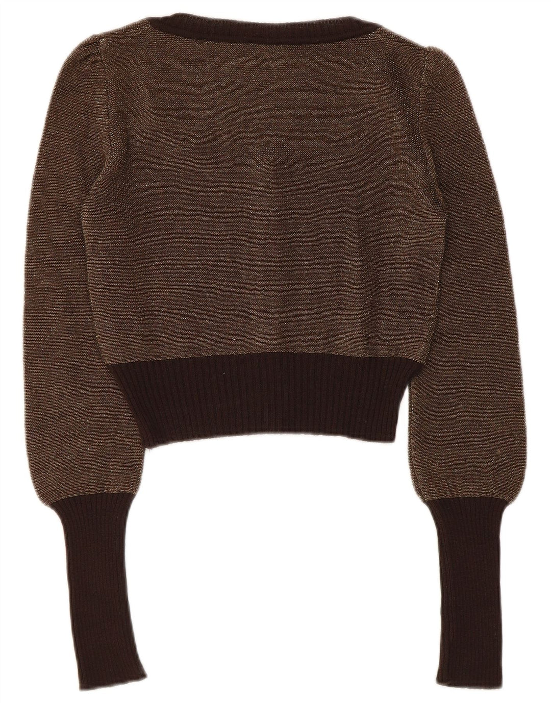 Max & Co. Suéter tipo cárdigan corto para mujer Reino Unido 42 Marrón medio Colorblock
