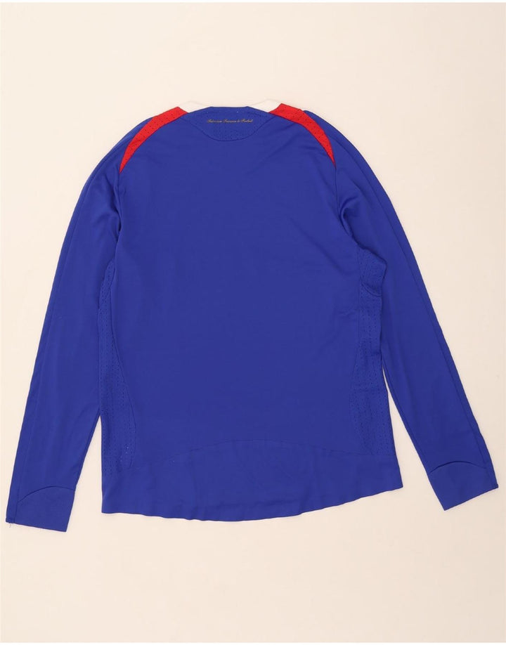 Adidas Mens Clima 365 Top Manga Larga Grande Azul Colorblock Poliéster