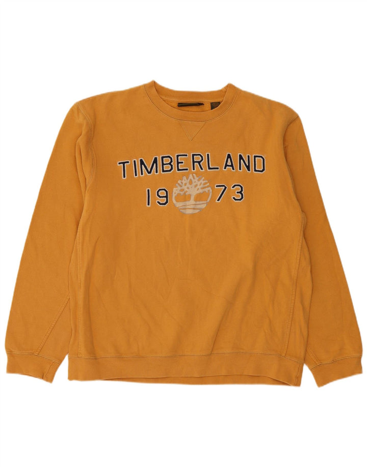 Timberland - Sudadera gráfica para hombre, jersey grande de algodón amarillo