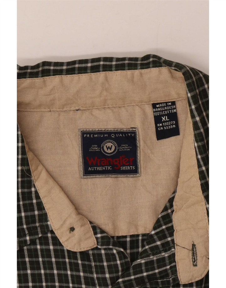 Wrangler Camisa De Franela Hombre XL Cuadros Verdes
