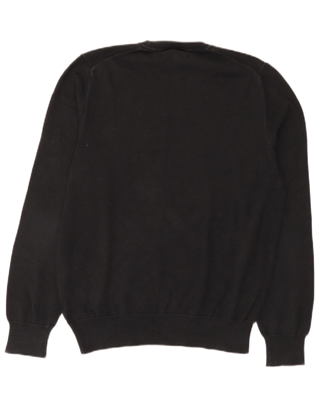Marks & Spencer Jersey de cuello redondo para mujer, talla mediana, algodón negro