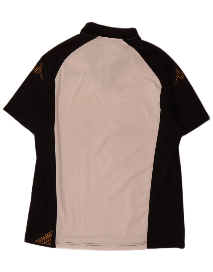 Polo Kappa Hombre Grande Blanco Colorblock Poliéster