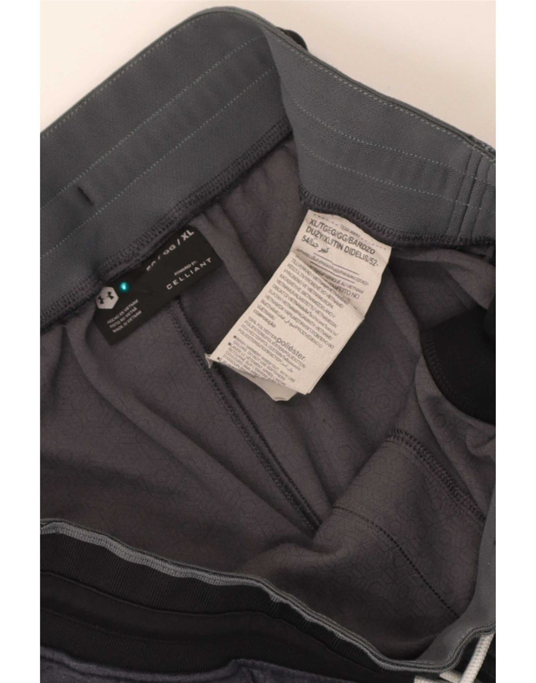 Under Armour Pantalones cortos deportivos con gráficos para hombre XL Poliéster con bloques de color gris