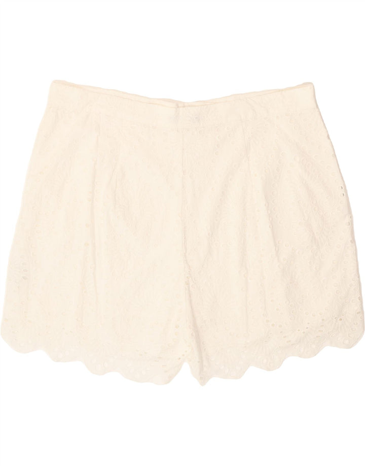 MARKS & SPENCER Womens Casual Shorts W24 XS White Cotton Vintage Marks & Spencer and Second-Hand Marks & Spencer from Messina Hembry 