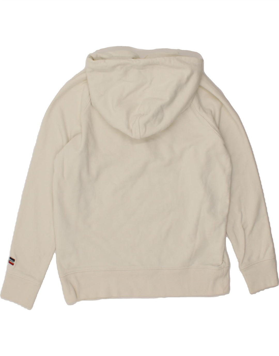 LEVI'S Womens Oversized Graphic Hoodie Jumper UK 10 Small Off White Vintage Levi's and Second-Hand Levi's from Messina Hembry 