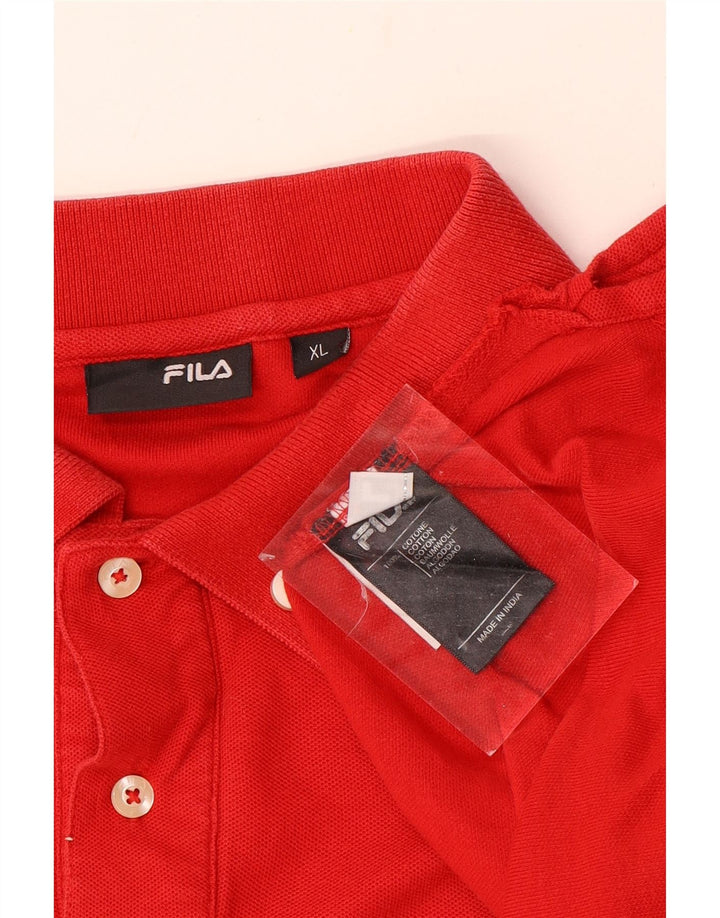 FILA Polo Hombre XL Algodón Rojo