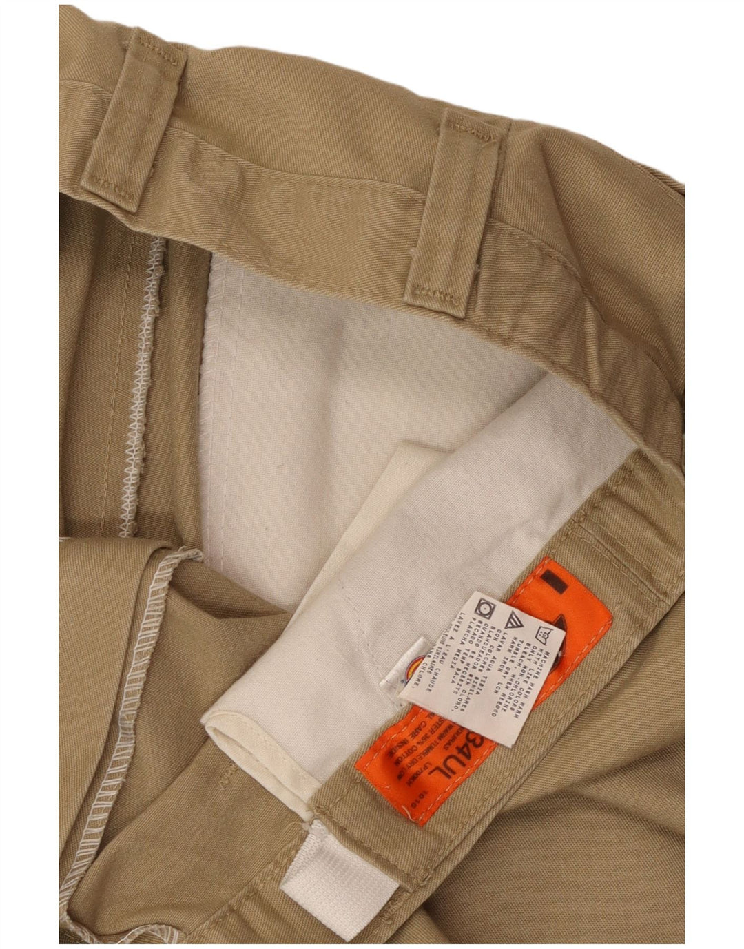 Dickies Pantalón cargo recto para hombre W34 L26 Poliéster beige