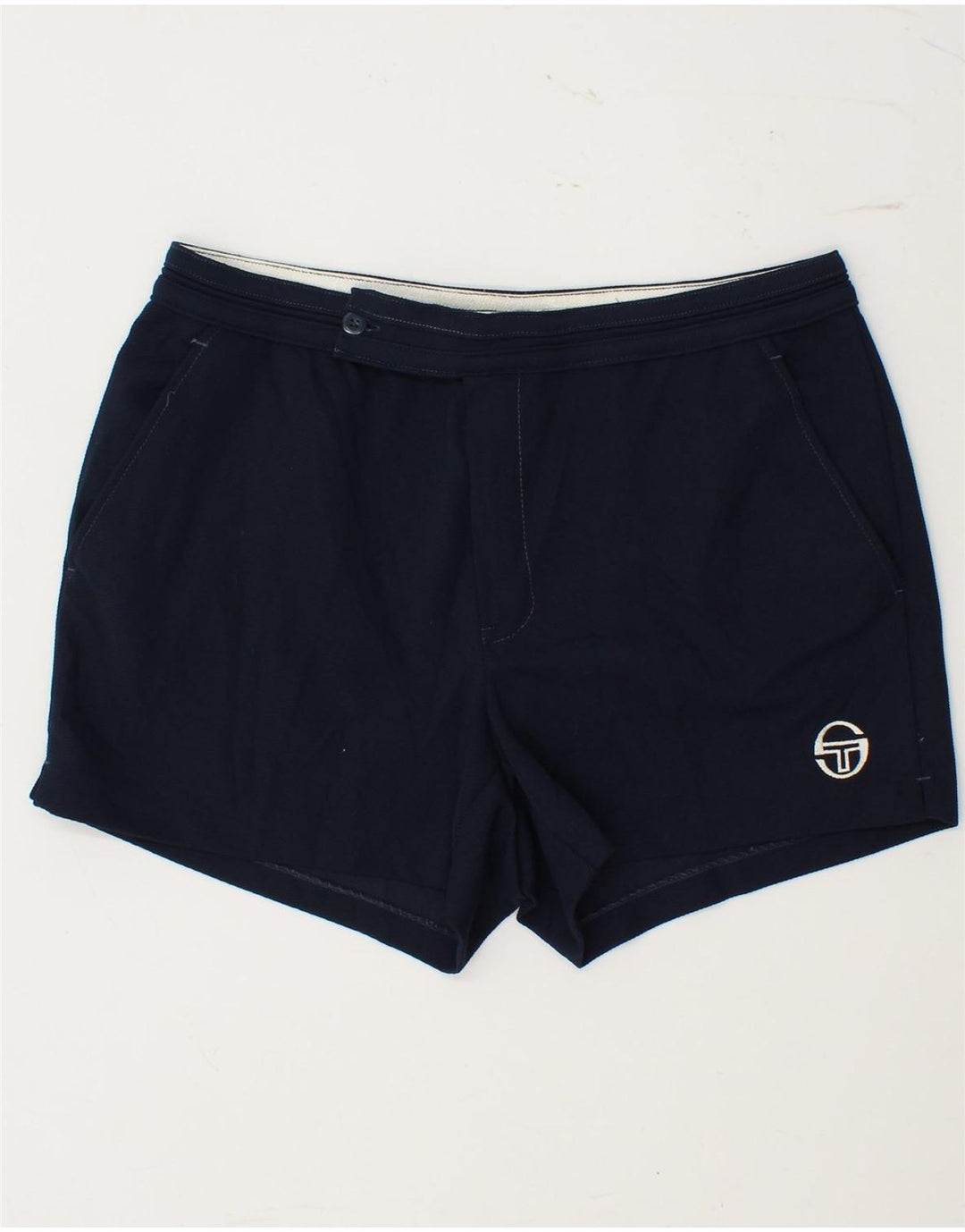 SERGIO TACCHINI Pantalones cortos chinos para mujer W32 Grande Poliéster azul marino