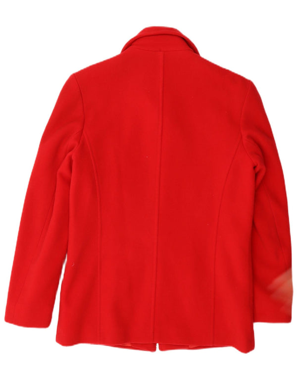 Kesta London Chaqueta tipo blazer con cremallera completa para mujer UK 10 Small Red Wool