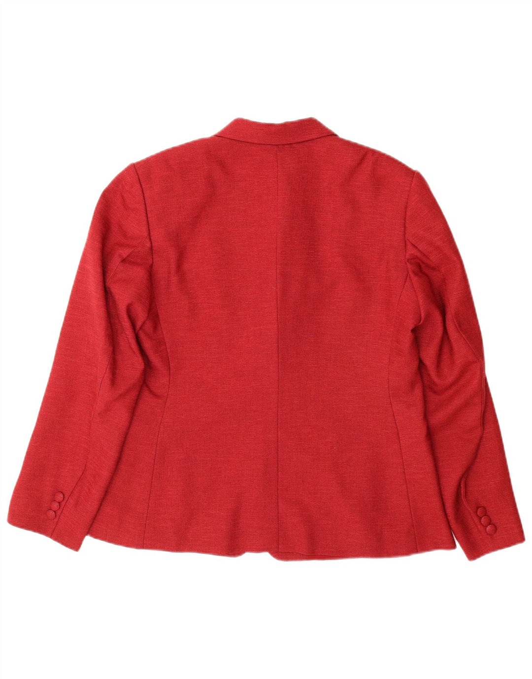VINTAGE Chaqueta Blazer de 3 Botones para Mujer Reino Unido 14 Grande Rojo Moteado