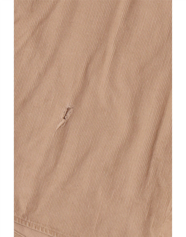 COTTON CLUB Camisa de pana para hombre Large Beige Cotton