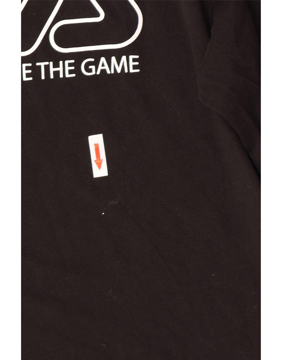 Fila Mens Graphic Top Manga Larga Grande Algodón Negro