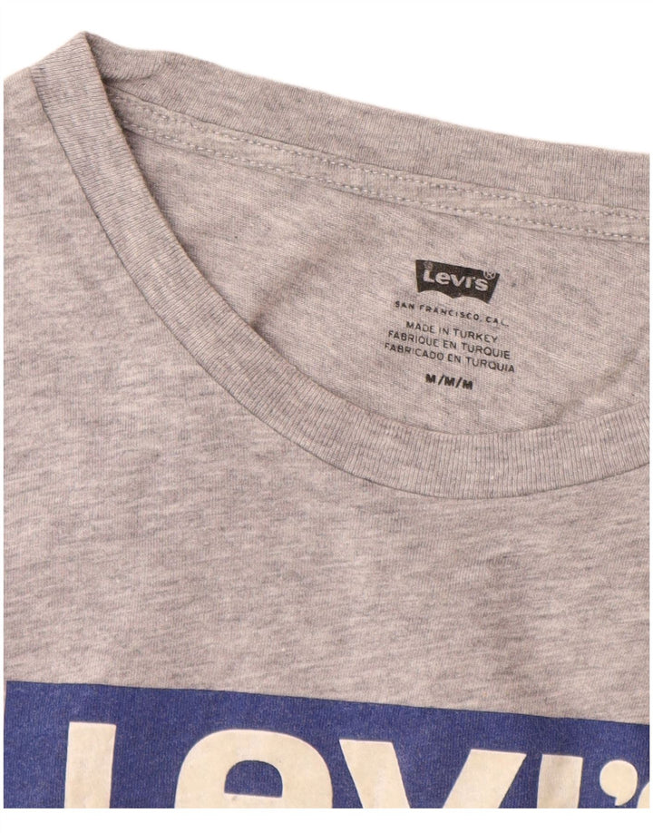 Levi's Camiseta gráfica para hombre Top de algodón moteado en gris medio