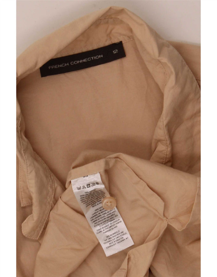French Connection Camisa tipo jersey de manga 3/4 para mujer, talla 40, talla M, color beige