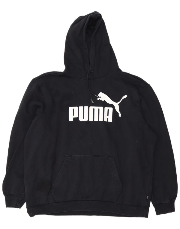 Puma Hombre Graphic Sudadera con capucha Jumper 2XL Negro Algodón Deportes