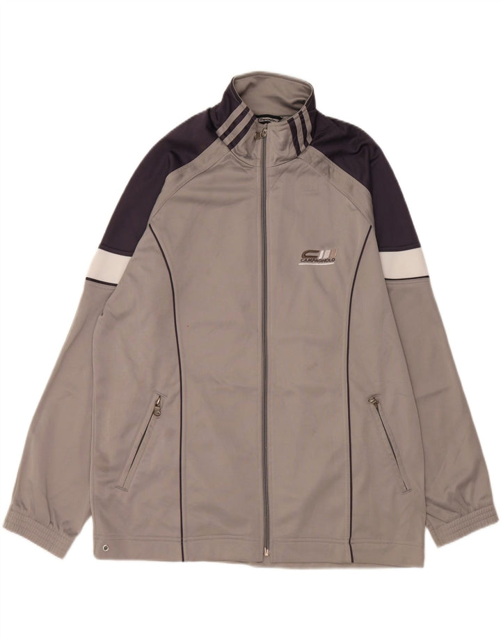 CAMPAGNOLO Hombre Chándal Top Chaqueta Gris Medio Colorblock Poliéster