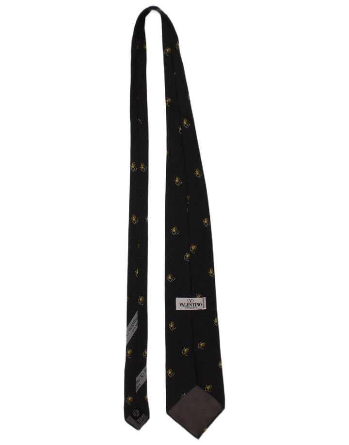 Corbata Valentino para hombre talla única, diseño de seda floral negro