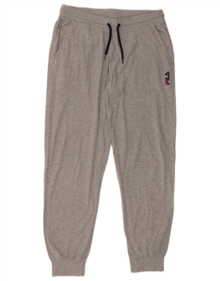Fila Hombre Pantalones De Chándal Joggers Grande Gris Algodón