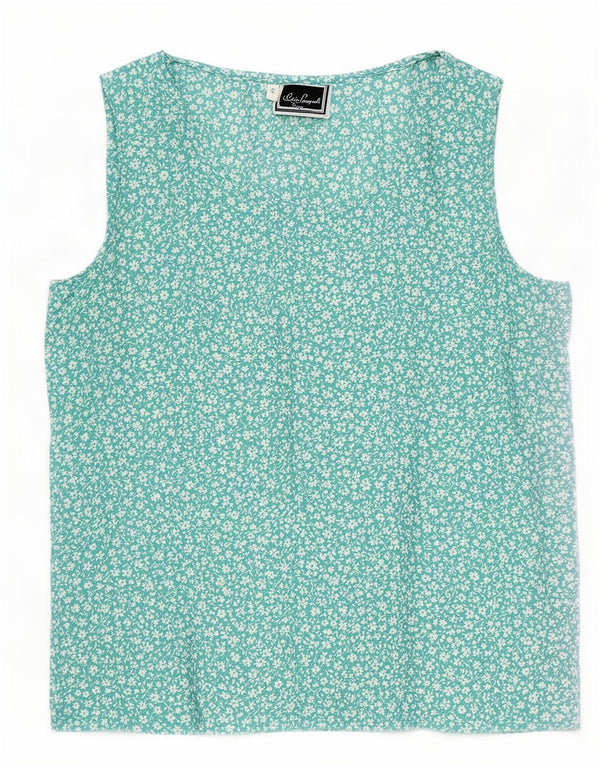 Luisa Spagnoli Blusa sin mangas para mujer UK 10 Small Blue Floral